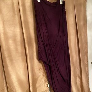Express deep purple midi skirt